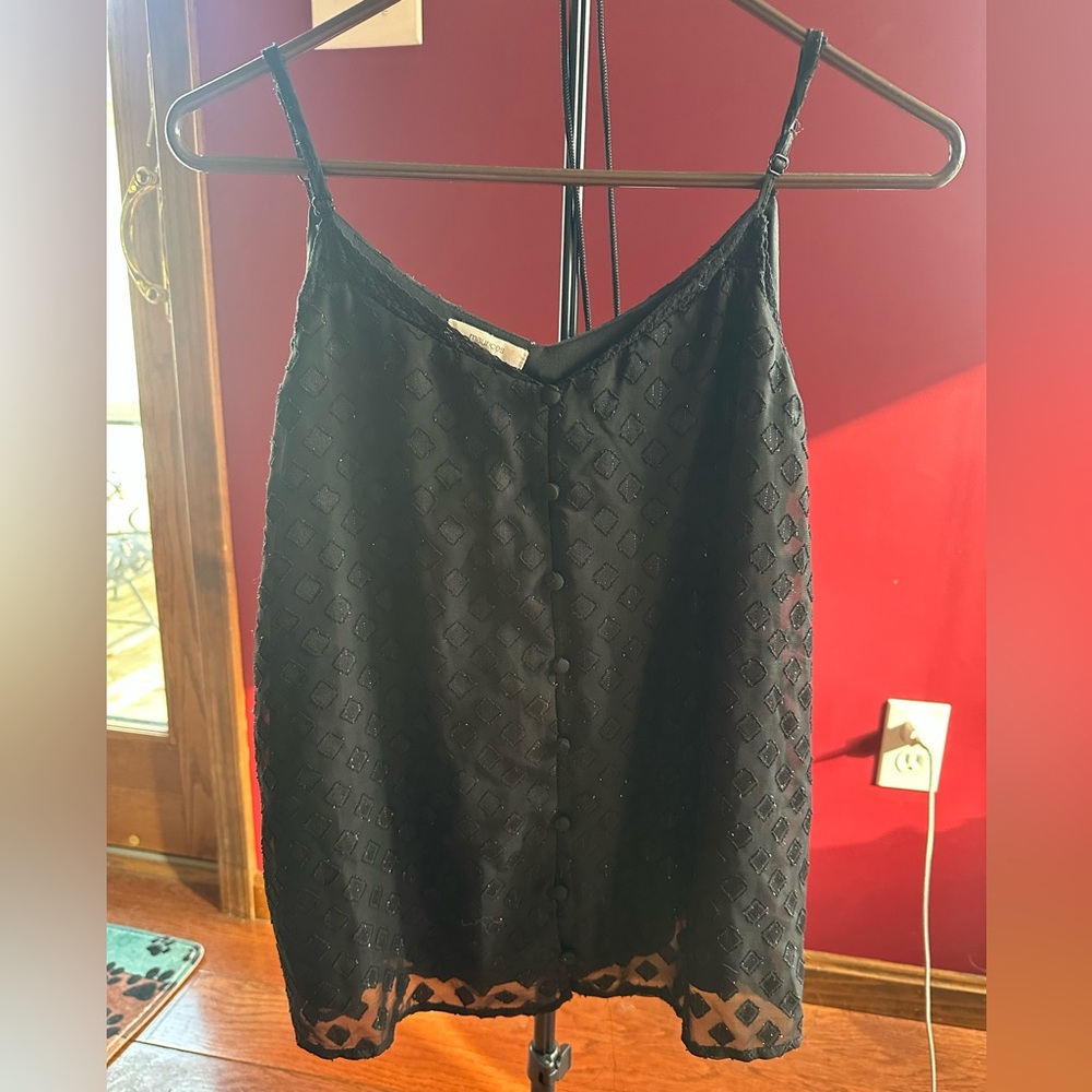Maurice’s medium button down tank black shimmer